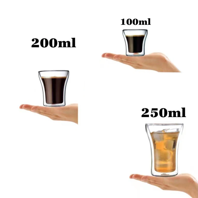 Double Layer Glass Coffee Cup Heat Resistant