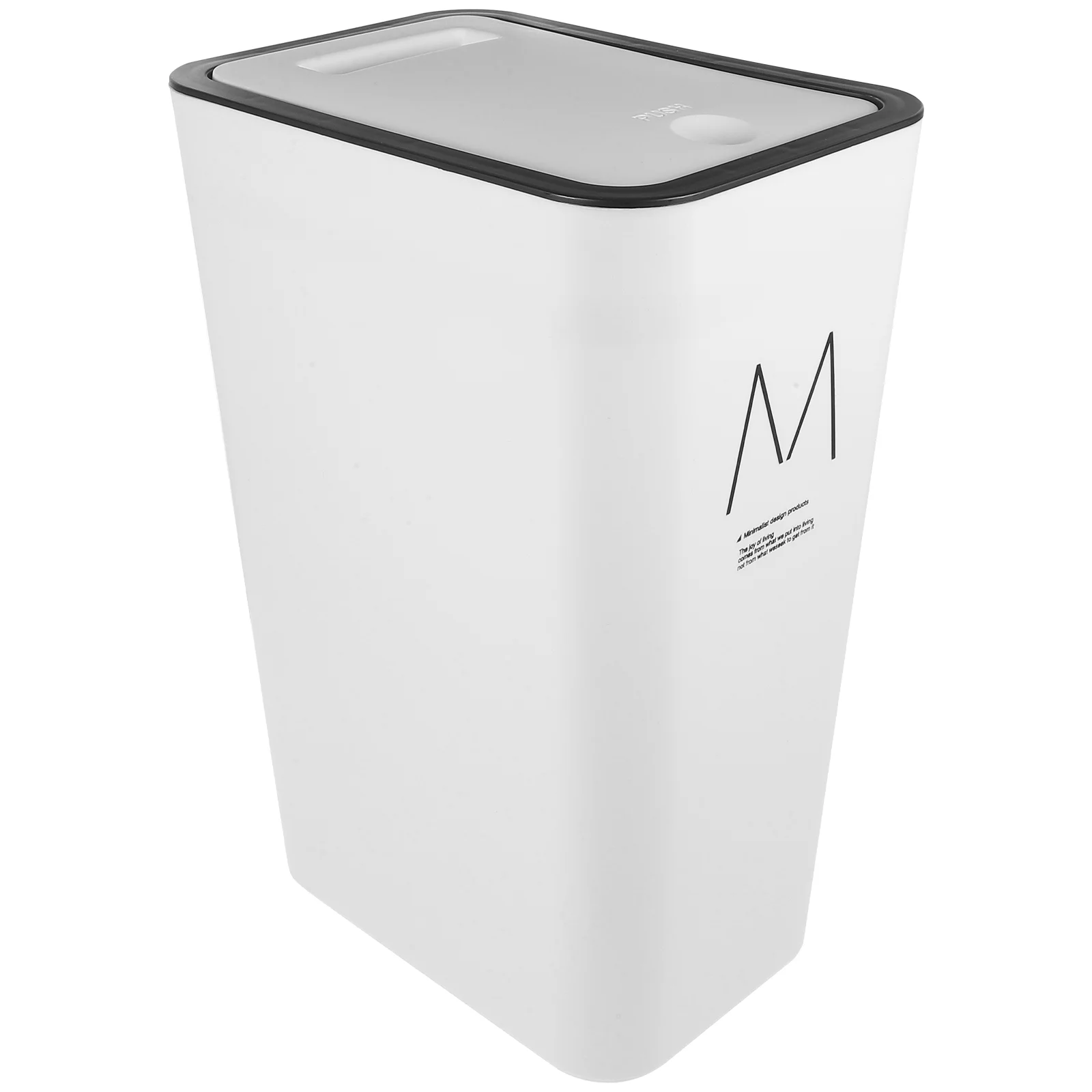 

Lidded Trash Can Bathroom Trash Bin Plastic Garbage Can for Kitchen Office