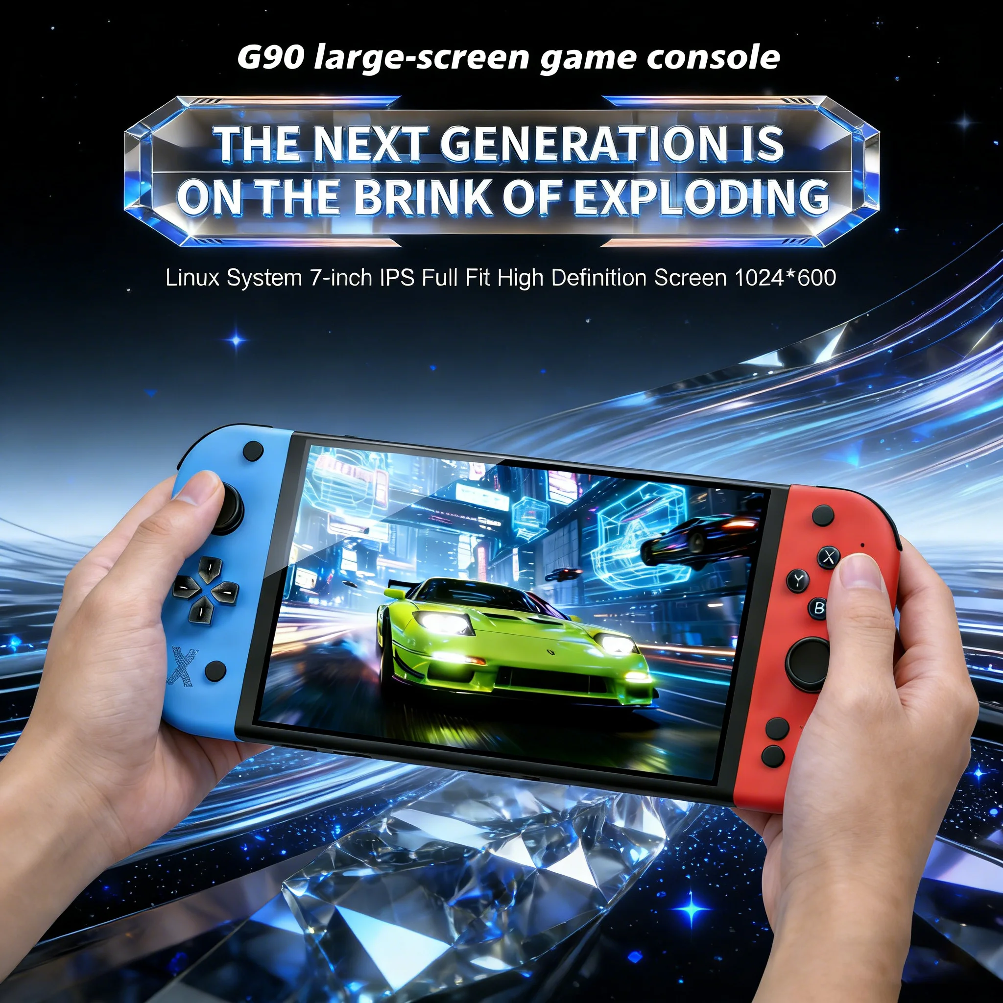 G90 Handheld Game Console 7.0-inch IPS HD Screen Classic Game Library Ergonomic Compact Design Portable Entertainment - 3
