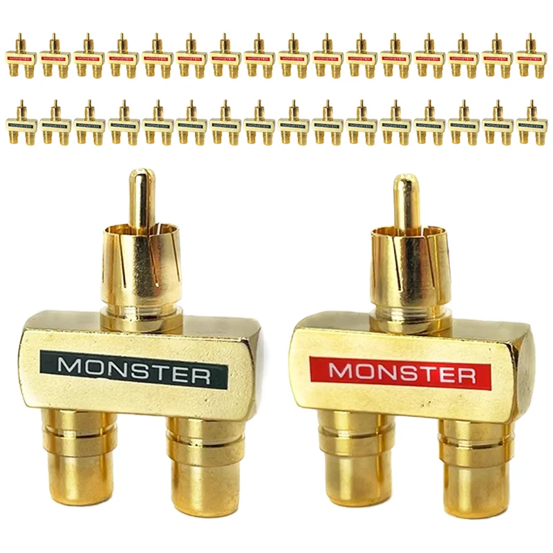 Rcaxmale Plug para 2x Conectores de Soquete Fêmea Rca Terminais de Áudio 3way Hifi para Áudio e Vídeo Banhado a Ouro Rcaxmale Pcs Pcs Pcs 16 Pcs