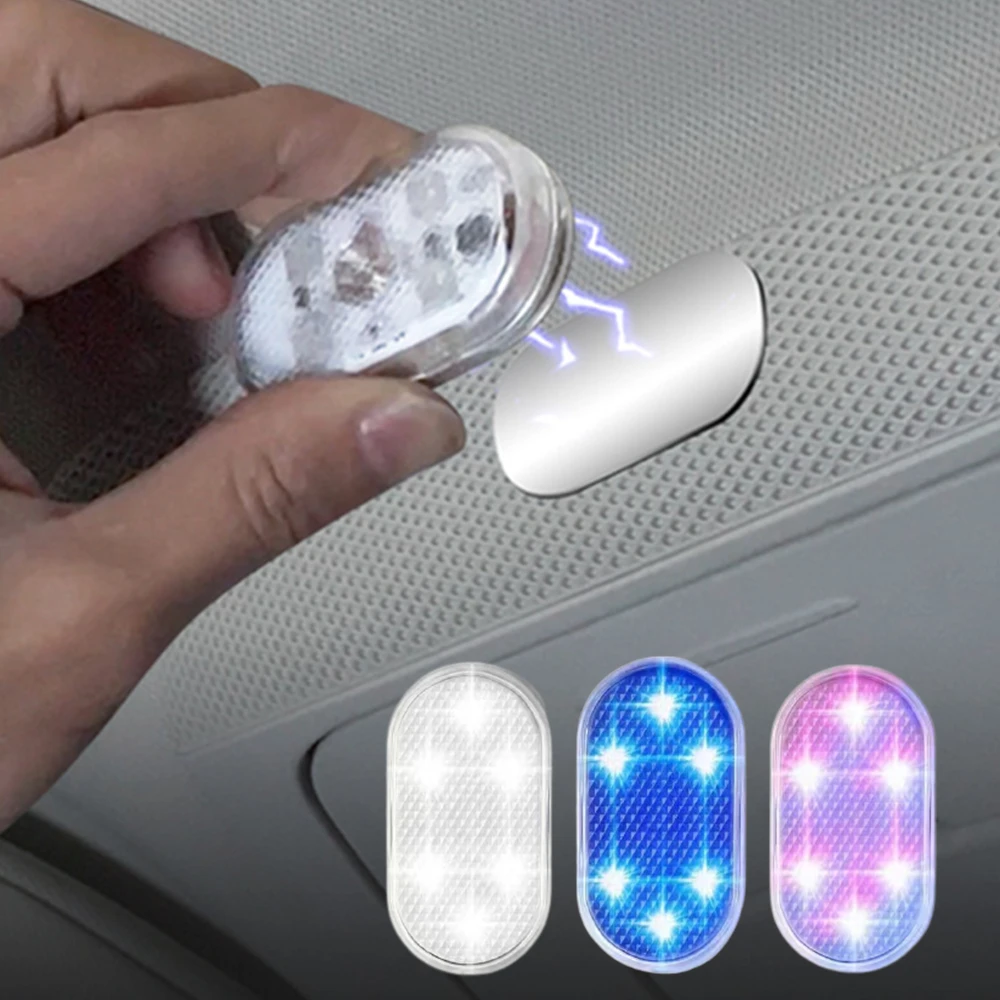 2-Pack Car Interior LED Lights - 7 Color Touch Control With USB Charging