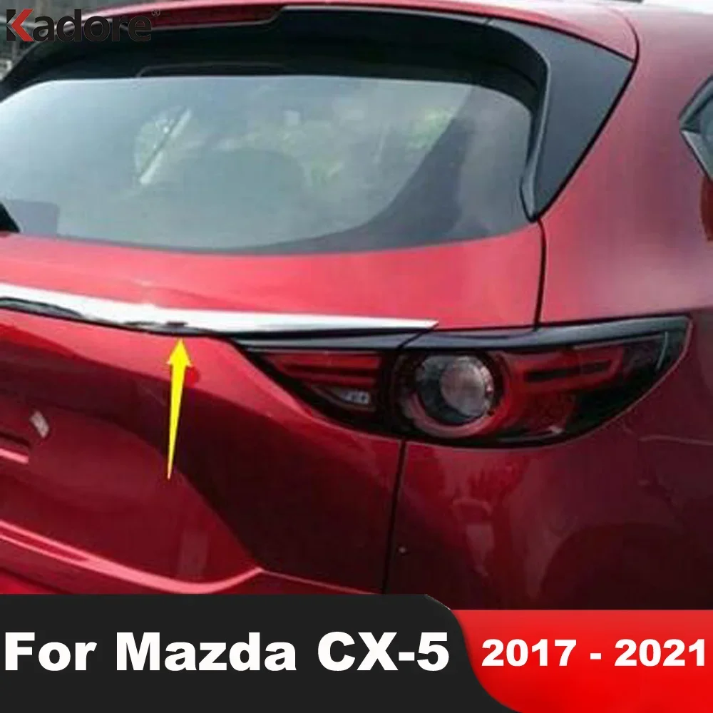 

Rear Trunk Lid Cover Trim For Mazda CX5 CX-5 KF 2017 2018 2019 2020 2021 Chrome Car Tailgate Molding Garnish Strip Accessories