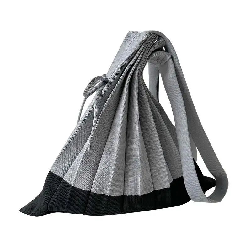 Korean Sle Knitted Accordion Foldable Large Capaci op Bag oulder Bag Retro Faion Single oulder Bag Casual Lei...