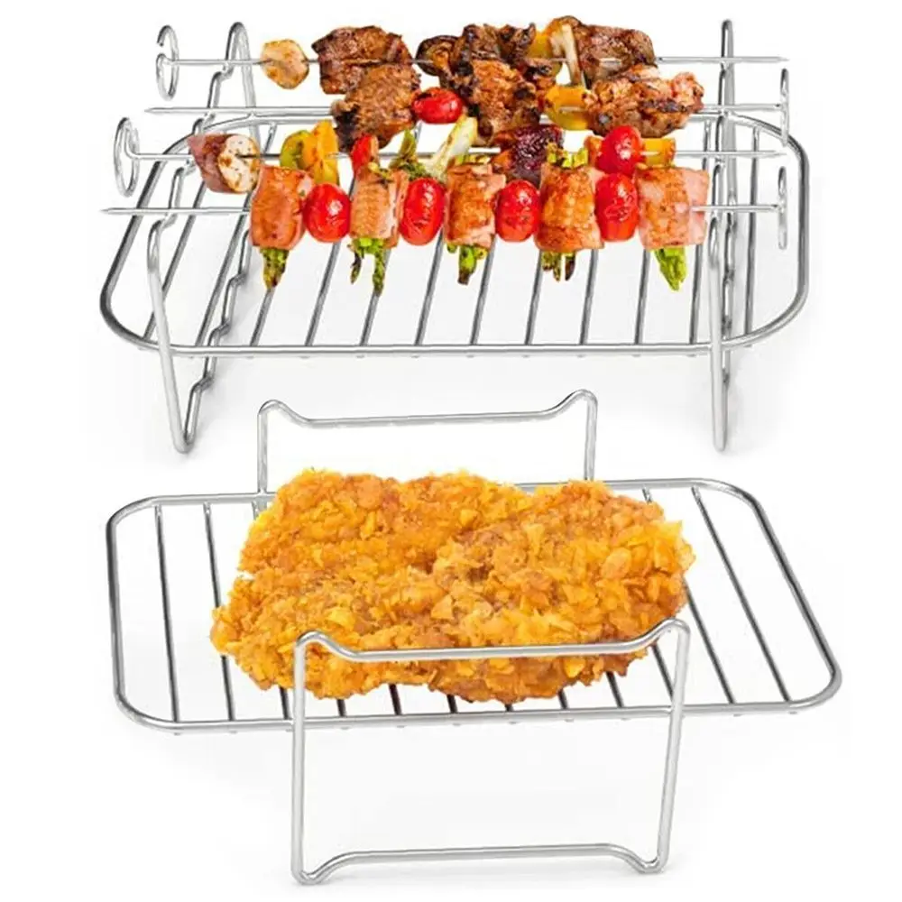 AirFryerRackDoubleBasketAirFryersStainlessSteelGrillingRack
