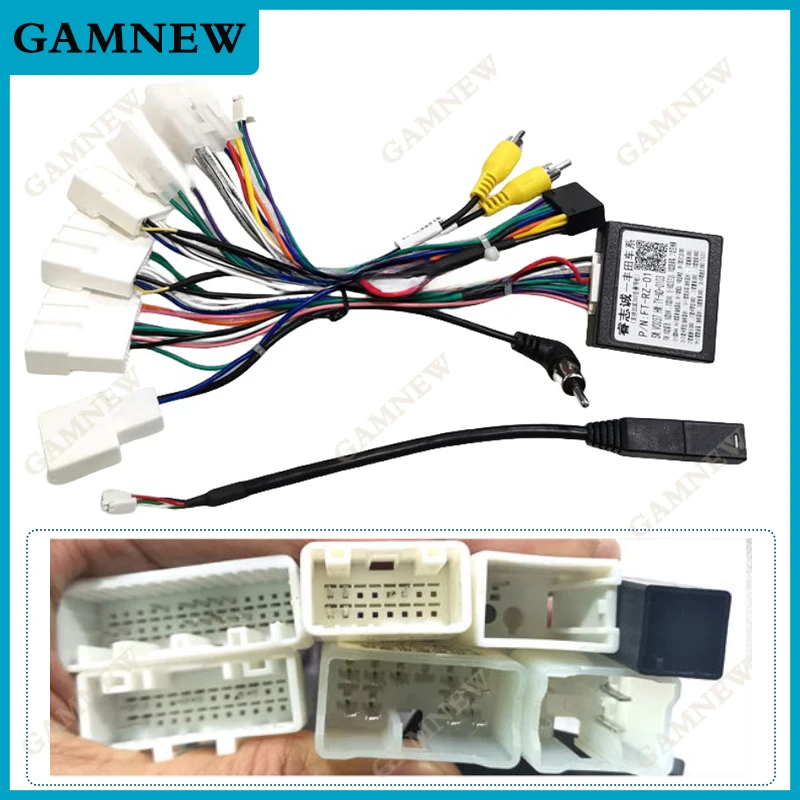 

Car 16-pin Android Wire Harness Power Cable Adapter With Canbus For Toyota Corolla/Camry/RAV4/Crown/Reiz