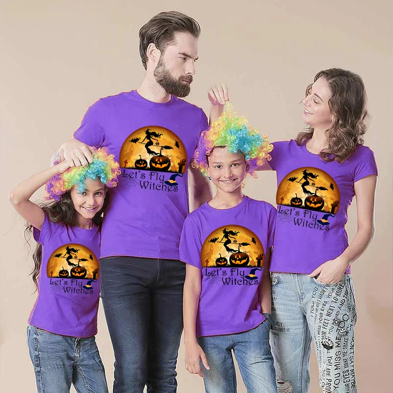 

Halloween Matching Family Tops Let's Fly Witches T-shirts