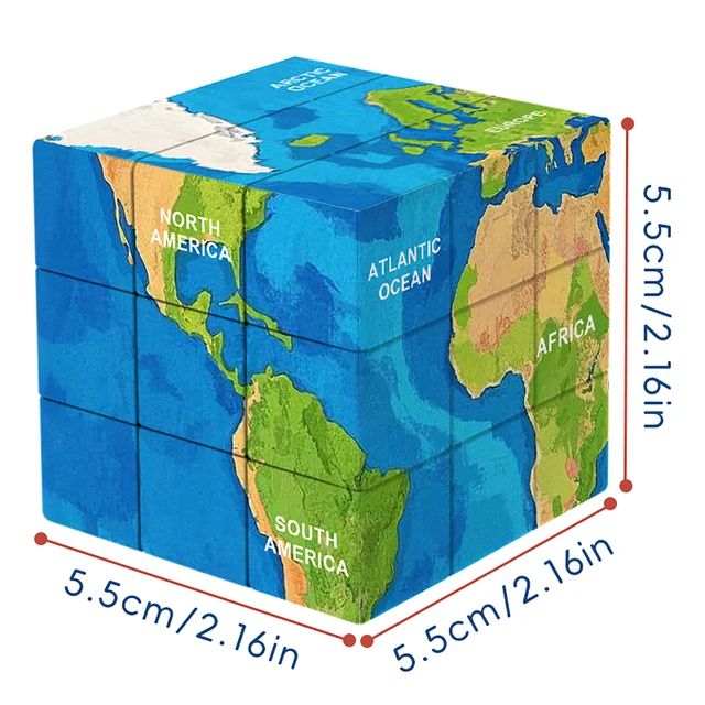 Magic Cube 3x3x3 3D UV map Color painting Fun Stress Relief Puzzle Professional Smooth Speed Game Children's Toys Gifts 6