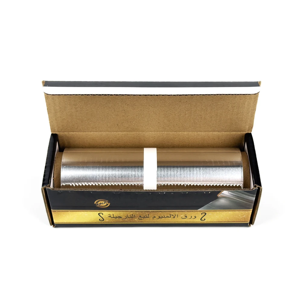 LOMINT Premium Hookah Aluminum Foil Paper With Saw Blade Color Box Shisha Charcoal Holder Chicha Accessories Thickness 0.03mm 3