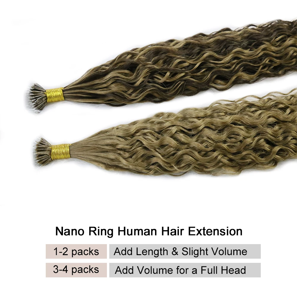 Natural Wave Nano Ring Human Hair Extension 40g 50g Keratin Capsule Micro Ring Hair Extensions Human Hair Natural Fusion Hair