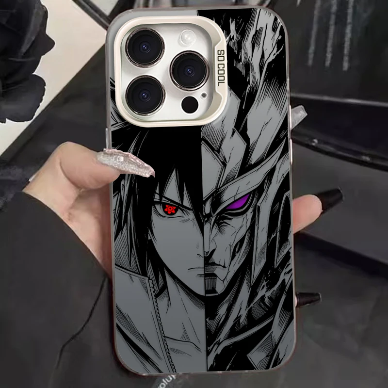 Naruto Kurama & Sasuke Susanoo Split Face Phone Case Cover