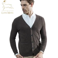 LONGMING Cardigans Men's Knitted Sweaters Cardigan Cashmere Coats 100% Merino Wool Thick Knit Jacket Winter Autumn Male Clothing 1