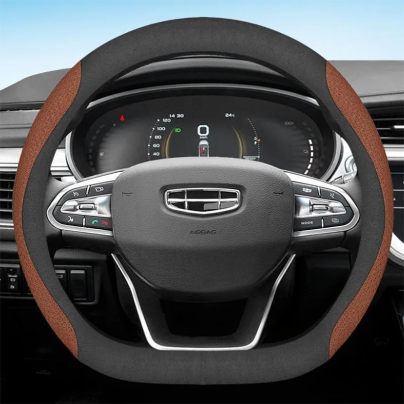 for Geely Geometry C 2020 2021 2022 2023 Car Steering Wheel Cover PU Leather Non-slip Auto Interior Accessories