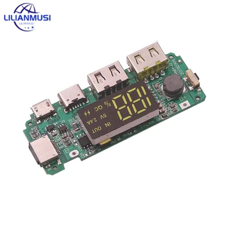 

50PCS QC Flash Charge Mobile Power Diy Board 5V 2.4A Fast Charge Boost Circuit Board Charging Treasure Battery Power Module