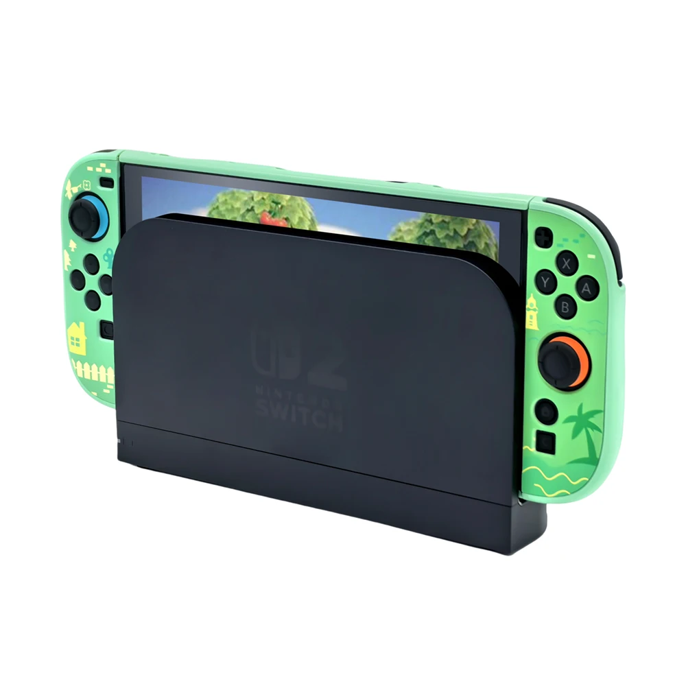 Case for Nintendo Switch 2 Cover Shell Dockable Protective Kawaii Cute Anime ACNH TPU Switch 2 Accessories Controller JoyCon 4