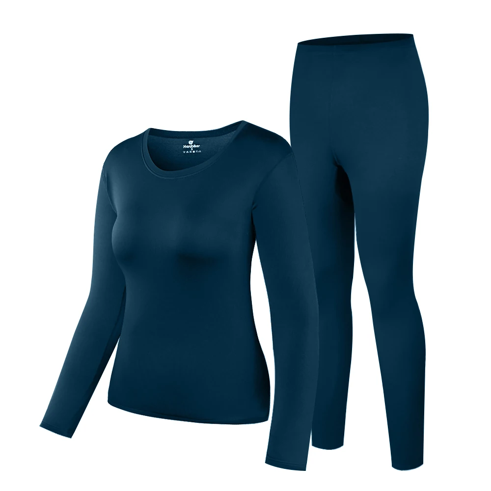 Winter Thermal Underwear Women Suit O-Neck Tight-fitting Long Johns Keep Warm Outdoor Cycling Ski Thermal Underwear Set Pajamas