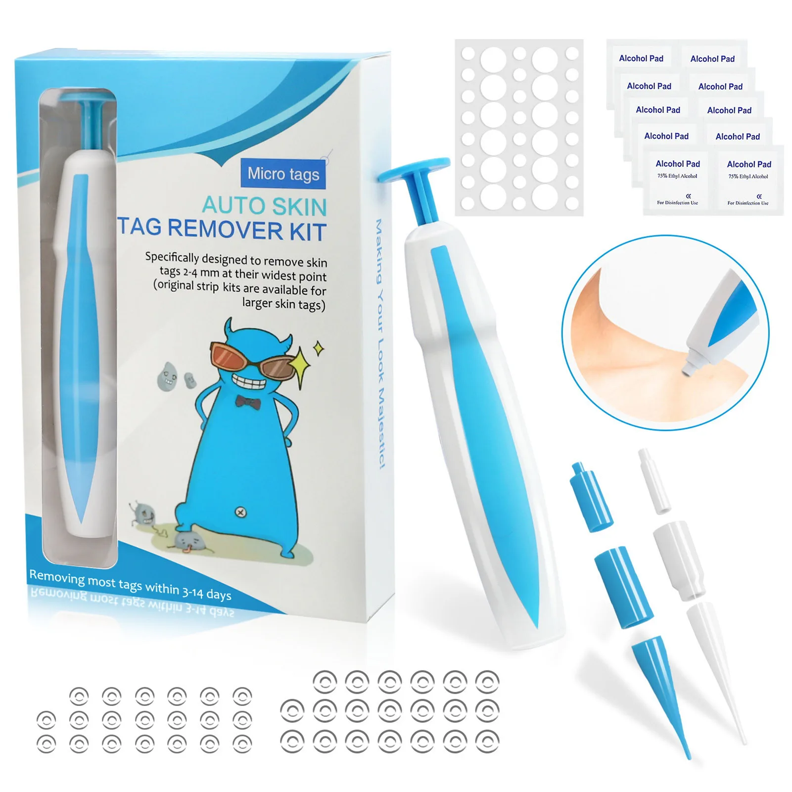 Micro Tags Auto Skin Tag Remover Kit Wart Removal Pen Set Skin Tag 15ml-organic-pure-kasoy-oil-warts-remover-skin-tags-remover-mole