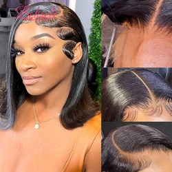 Short Bob Wig Human Hair 13x4 Lace Frontal Wig Brazilian Straight Bob Wig 250 Density 13x4 Full Lace Human Hair Wigs Beliself