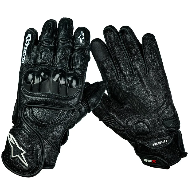 Leather Anti Fall Motorcycle Off-road Racing Riding Outdoor Windproof Breathable Protective Touch Screen Gloves Full Finger motorcycle gloves sports gloves leather motorcycle gloves