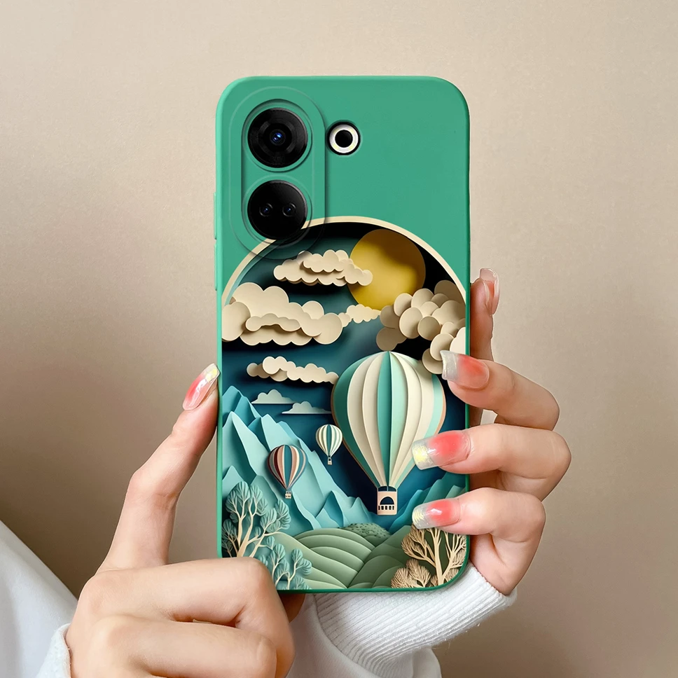 Soft Slim Liquid Silicone Phone Case - Anti-Slip Cute Chubby Boy Girl Design Back Cover