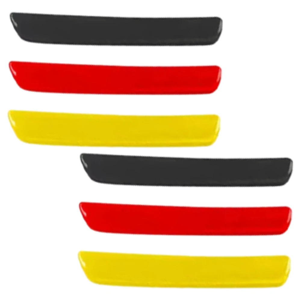 Vibrant Car Grille Trim Strips - Set of 6 Decorative Stickers