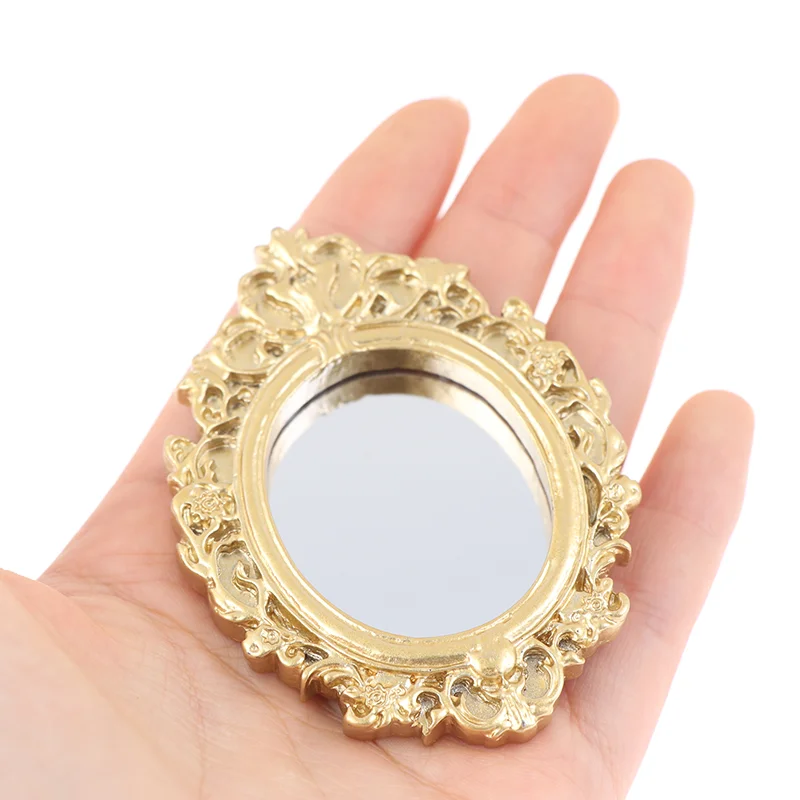 1/12 Dollhouse Miniature Frame Accessories Furniture Miniature Mirror Wall Room Mirror Doll House Mirror 6