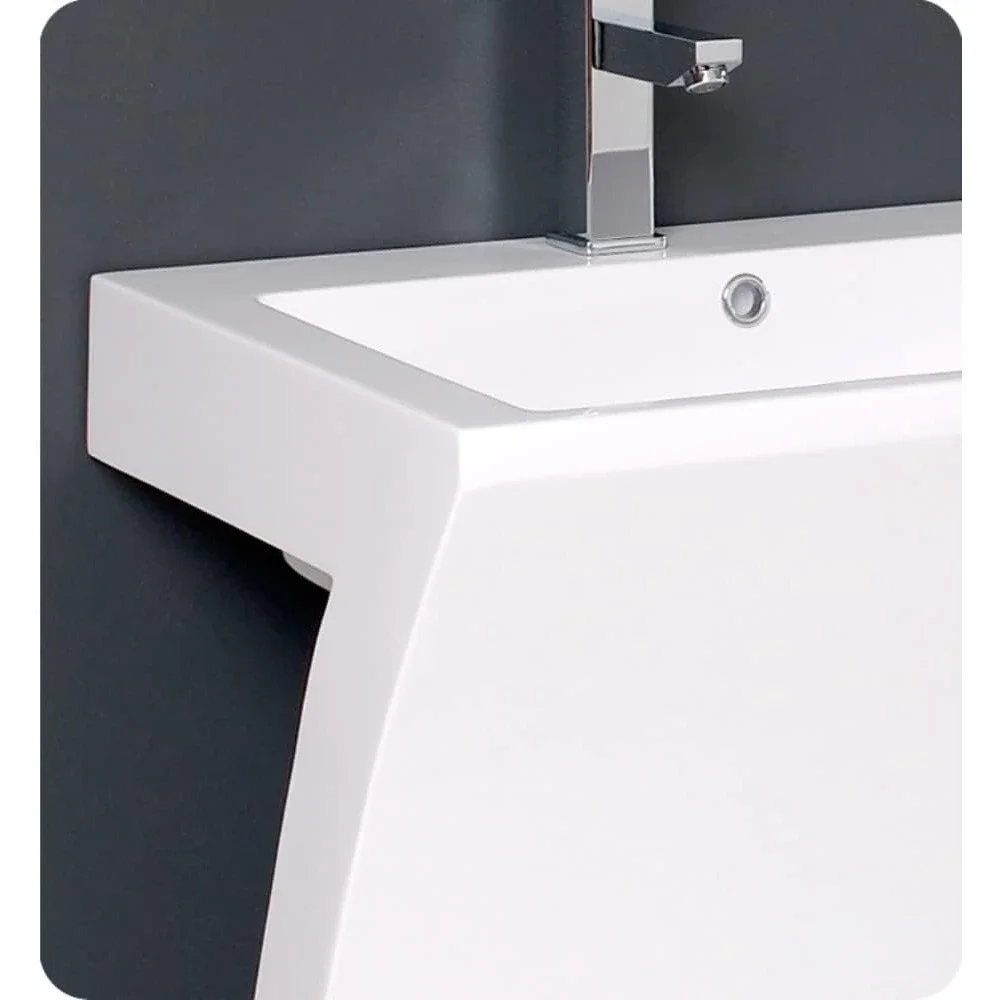 23 inch White Pedestal Sink bathroom wash basin 5