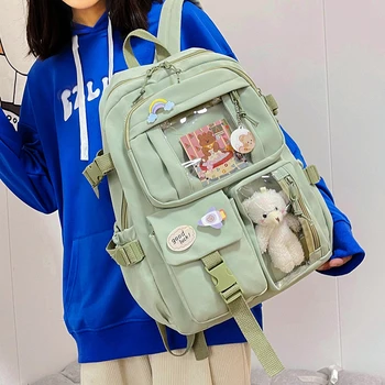 Mignon femmes sacs à dos étanche multi-poches en Nylon école sac à dos pour étudiant femme filles Kawaii ordinateur portable livre Pack Mochilas