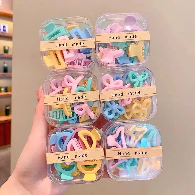 

10pcs Luxury Matte Plastic Mini Hair Claws Clips Crab Baby Gilrs Sweet Small Hairpin Barrettes Headwear Fashion Accessories