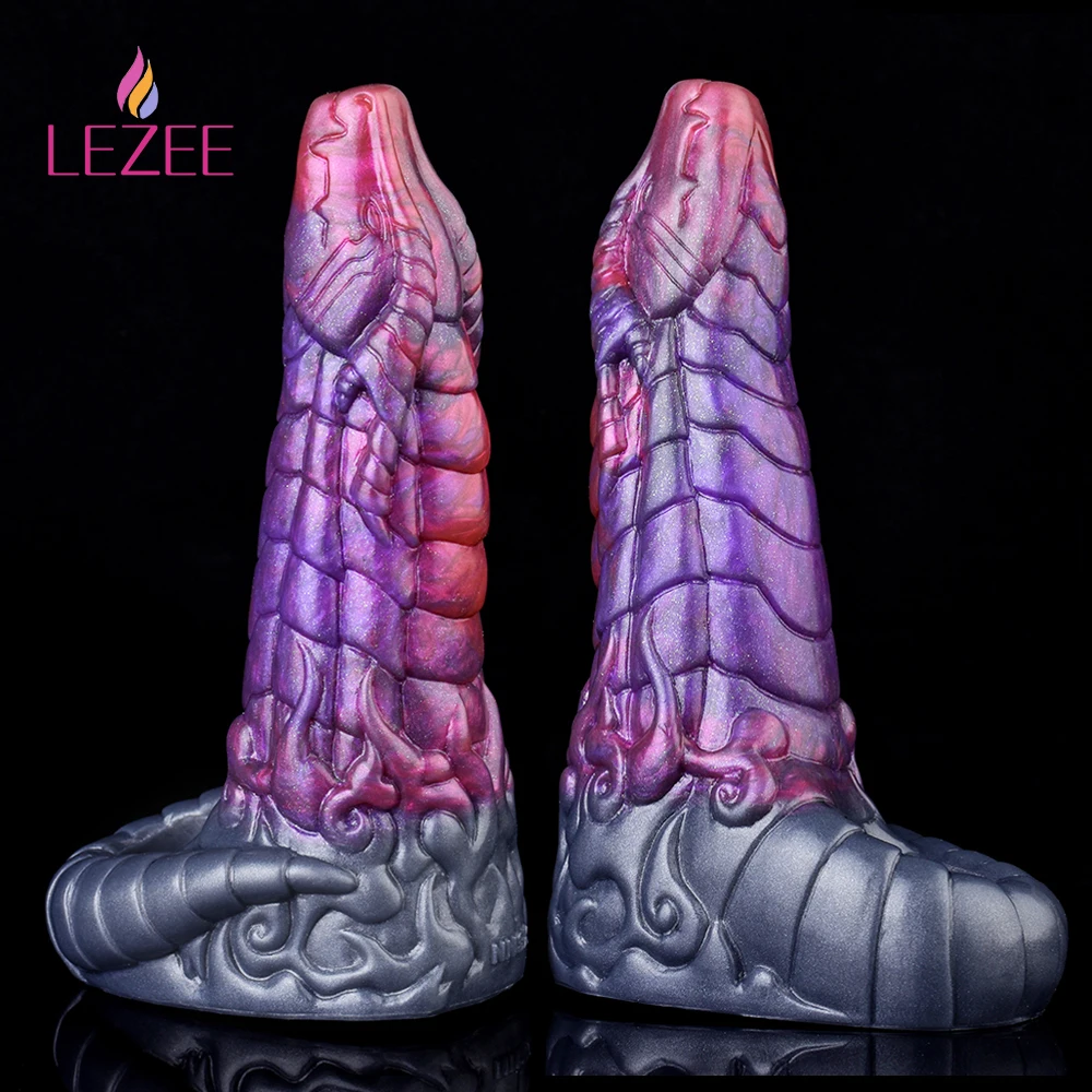 

LEZEE Soft Dragon Cock Sleeve Enlarger Delay Ejaculation With Anti-drop Ring Silicone Dick Enlargement Extender Sex Toys For Men