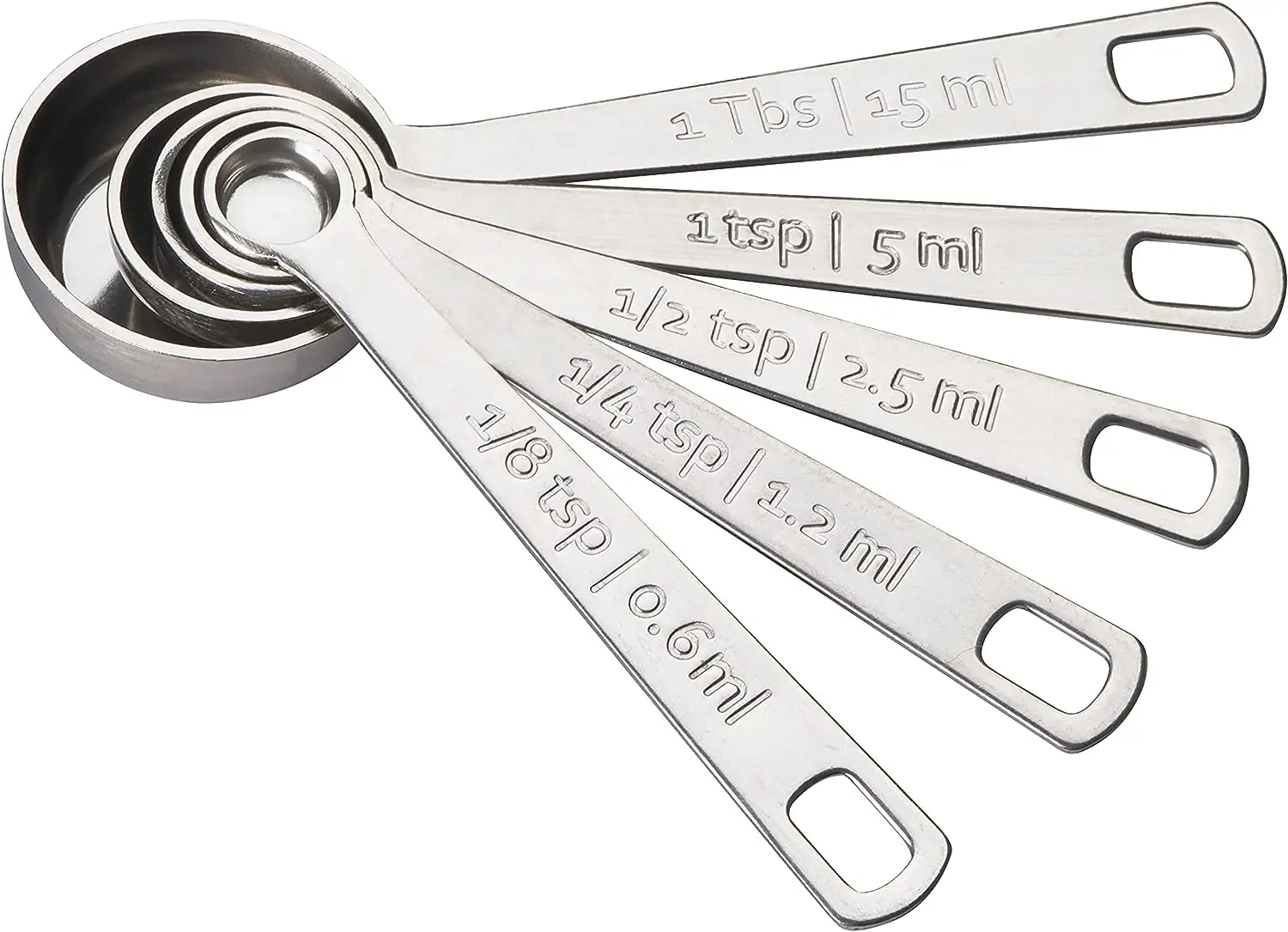 

Steel Measuring Spoons, Set of 5 Spoon Meauring cups Measuring spoon set Heart shaped measuring spoons Small spoon Measuring spo