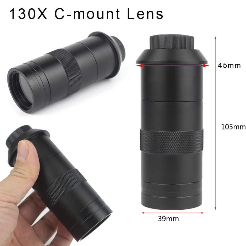 Microscopio 4K 55MP USB HDMI VGA Elettronica Videocamera digitale Monoculare Continus Zoom 130X Lente Saldatura Strumenti di riparazione del telefono - immagine 4