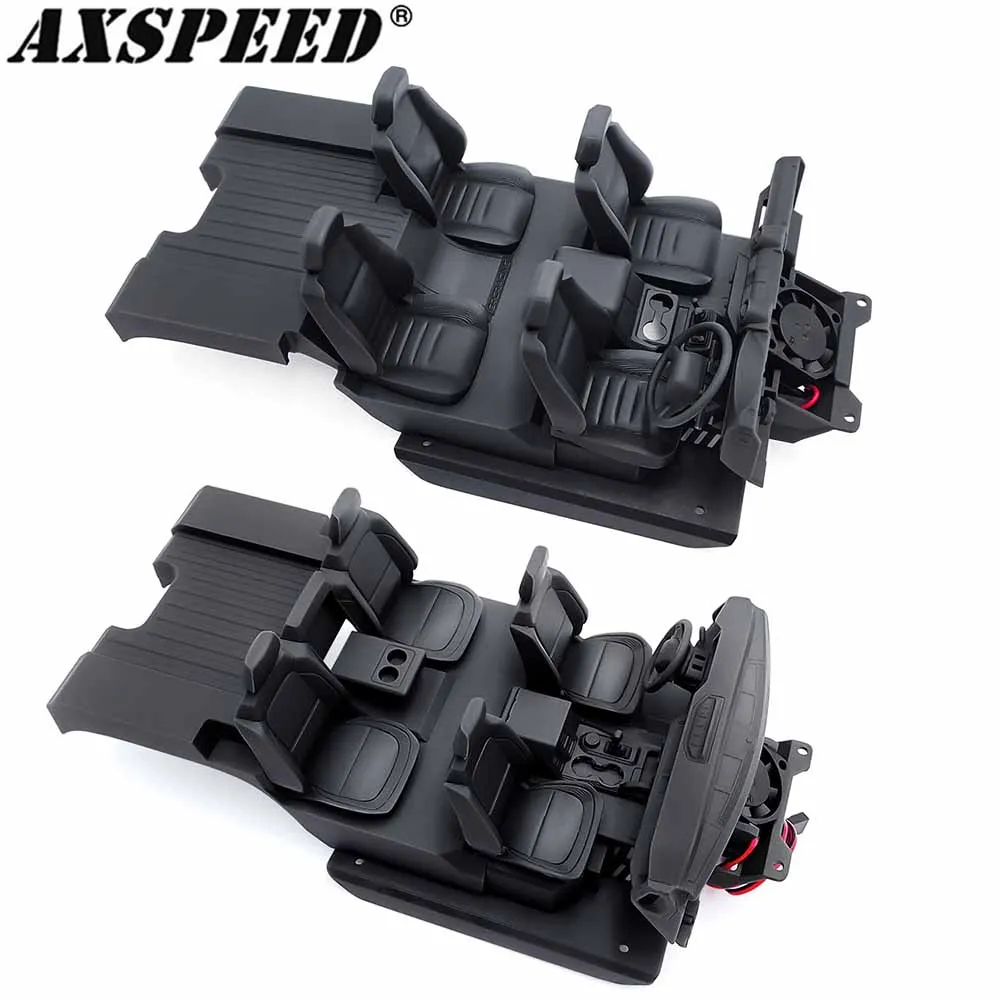 Axspeed 3D Printing Seats/Center Console/Fender Car Interior Decoration Per 1/18 Rc Crawler Trx4M Defender Bronco Upgrade Parts