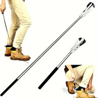 1PC retractable stainless steel elderly shoe puller, shoe assistant, suitable for both men and women , schoenlepel, shoe horn 1