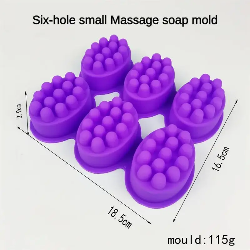 9 Hole Silicone Soap Mold Oval Massage Soap Mold Handmade 9 Even Massage Handmade