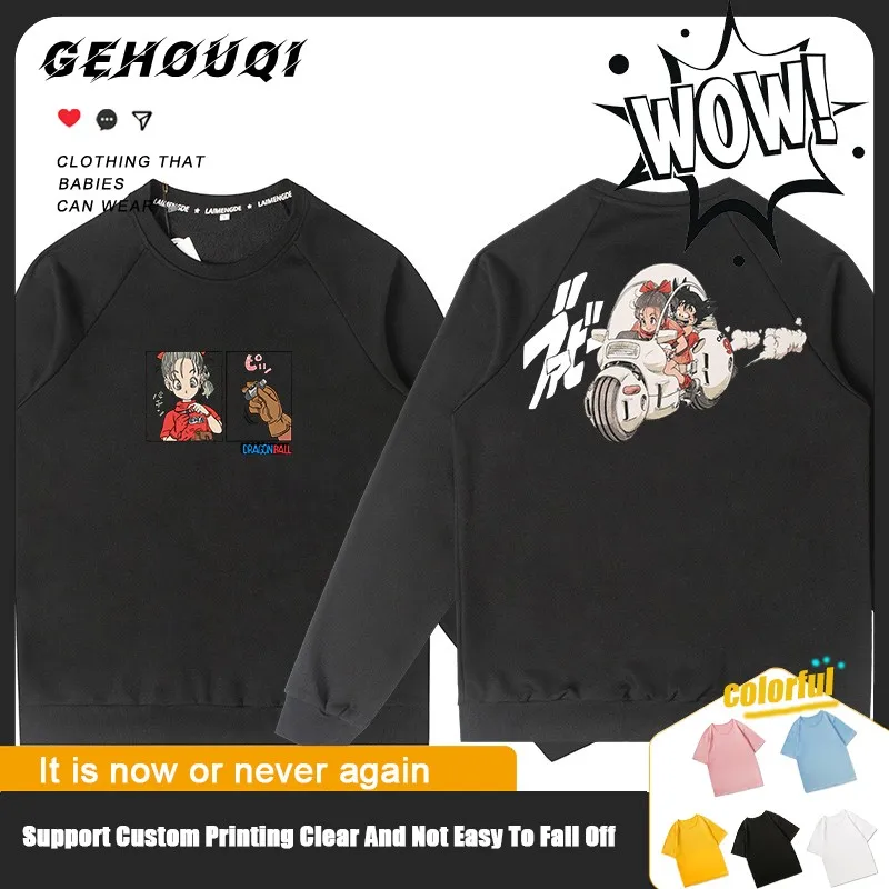 

Seven Dragon Ball Male Crewneck Hoodie Autumn Tide Brand Instagram Youth Loose Saiya Monkey King Around Clothing Jacket