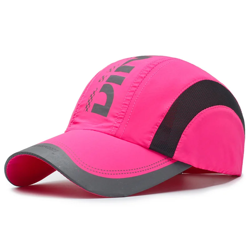Venta caliente nueva gorra de béisbol de verano de secado rápido con visera de malla para hombres y mujeres, gorra de béisbol transpirable con protección para golf y deportes al aire libre, gorra para el sol ajustable_voghion.com