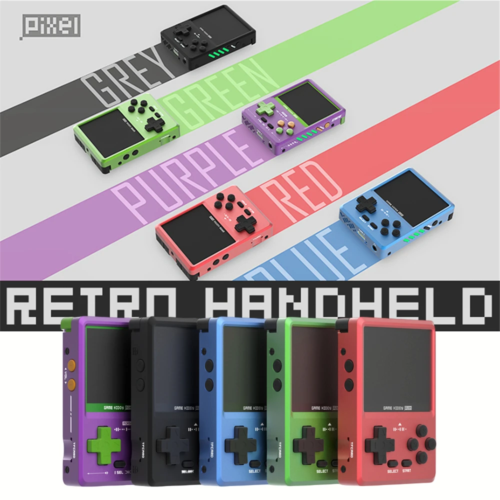 2.4 Inch Metal GKD Pixel Mini Handheld Game Console Full Color 