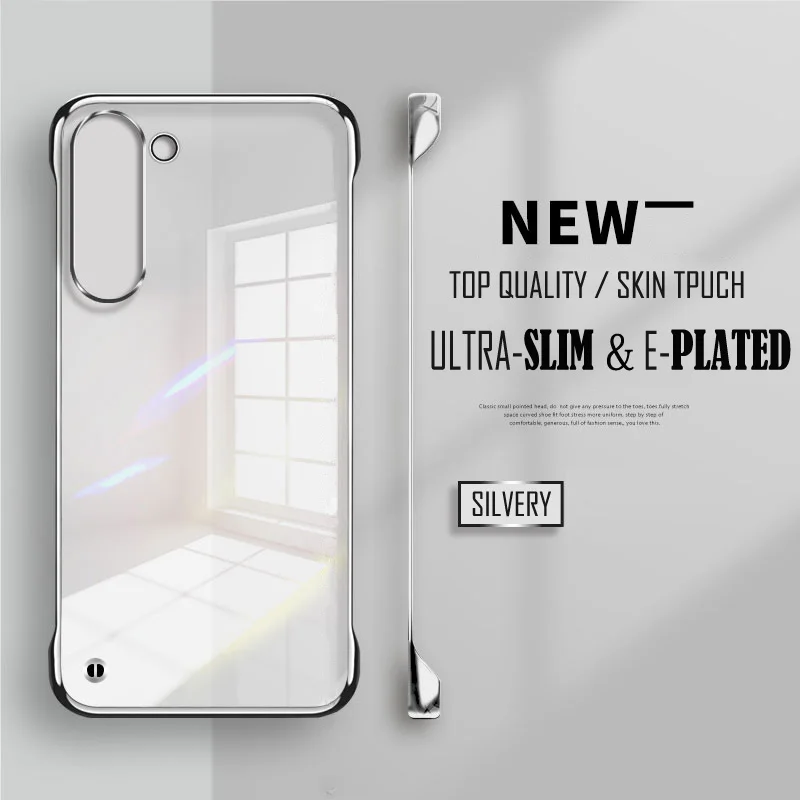 Transparent Slim Frameless Phone Case with Enhanced Back Protection