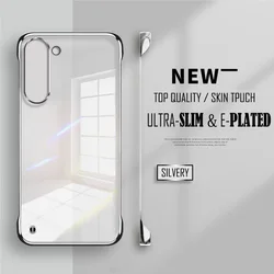 Transparent Slim Frameless Phone Case with Enhanced Back Protection - Galaxy Note20 Ultra (Silver)