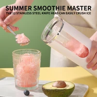 Presse-agrumes portable, mixeur multifonctionnel, machine à jus rechargeable par USB, idéale pour préparer des smoothies, des milkshakes et des jus de fruits 3