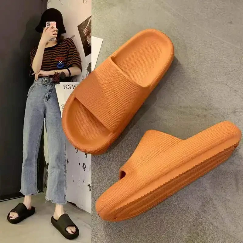 EVA Soft Colorful Sandals for Men and Women, Indoor Shower Shoes, Platform Heels, Outdoor, Summer Home, Cute Cloud Slides, Men
