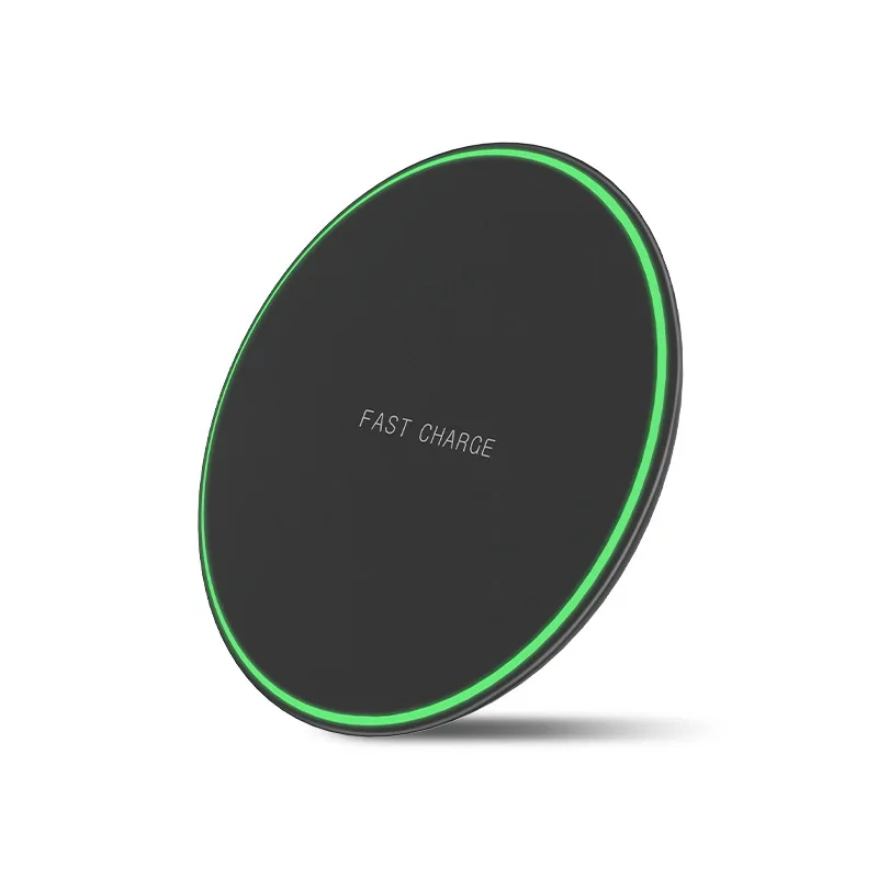 Ultra-Thin round 15W Wireless Phone Charging Pad Fast Induction Charger Universal Countertop Gift for Smartphones