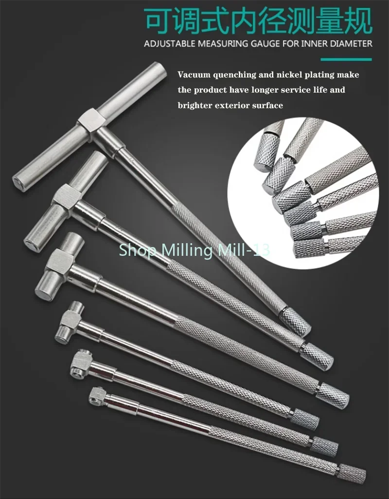 8-150mm( 5/16"-6") Telescoping Gauge Set, 6pcs/set, Internal Gauge, Hole Gauges for Quick Inside Measurements of Holes Tool