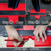 Shape Contour Gauge Duplicator Profile Measuring Angle Ruler Thickness Gauge Contour Template Copy Duplicator Woodworking Tools 2