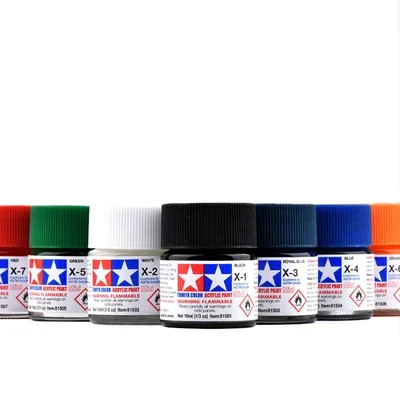 acrylic paint 10ml Tamiya Paint X1-X23 Gross Colors For Assembly Model Building Tool DIY Water-Soluble