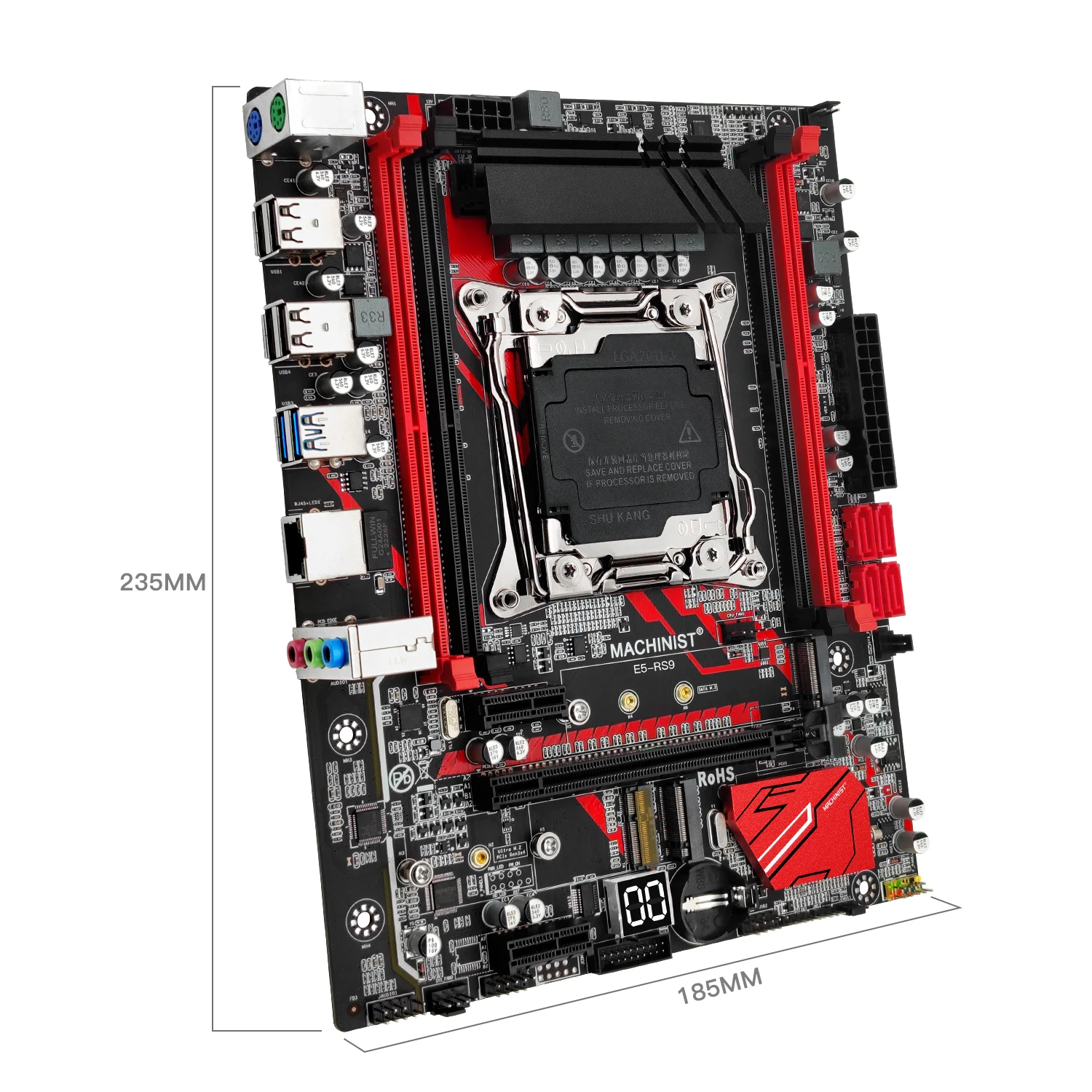 MACHINIST-RS9 X99 Placa-mãe, suporta Xeon E5, V3, V4, Processador CPU LGA 2011-3, RAM DDR4, Quatro Canais, SATA, PCI-E, Slot M.2