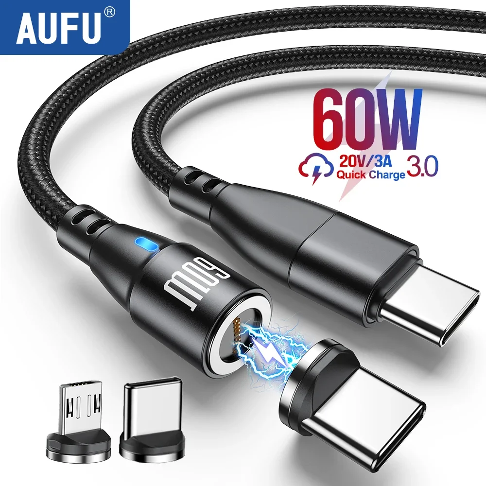 Magnetic Fast Charging USB-C Cable - 60W Power Delivery