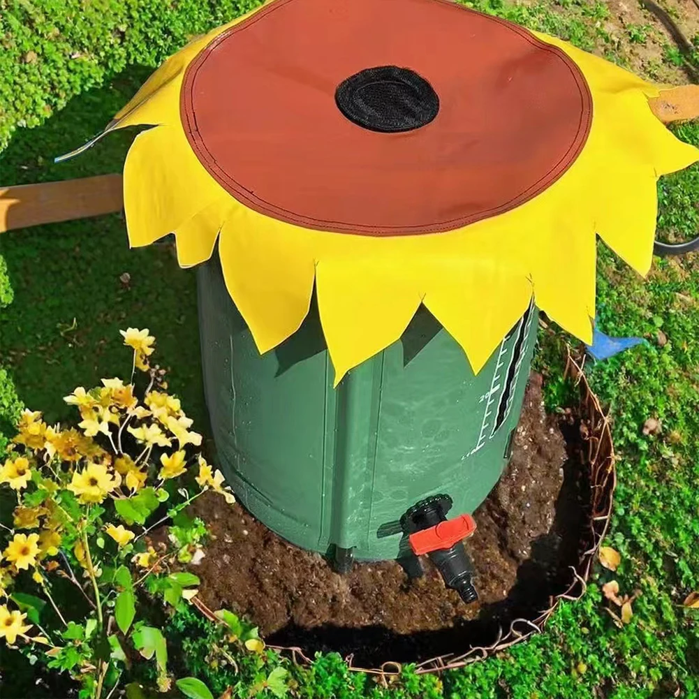 52 Gallon Rain Collection System Collapsible PVC Water Storage Tank with Three Spigots Foldable Rain Water Barrel Collector