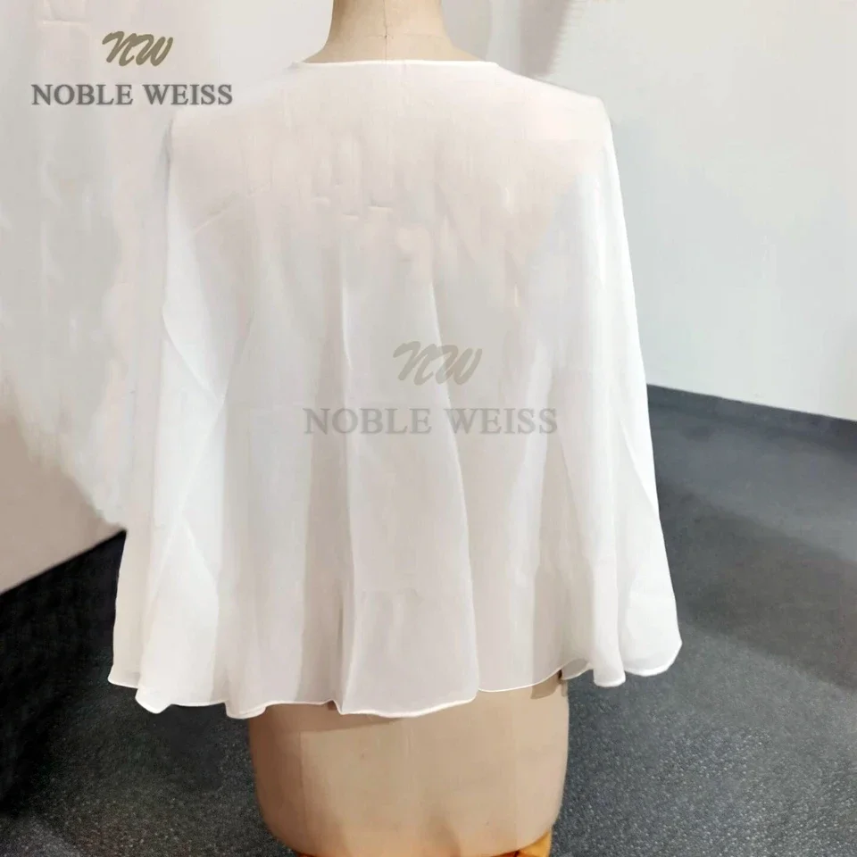 Chiffon Short Women Bridal Boleros Capes Wedding Formal Jackets Shawls Plus Size Customized