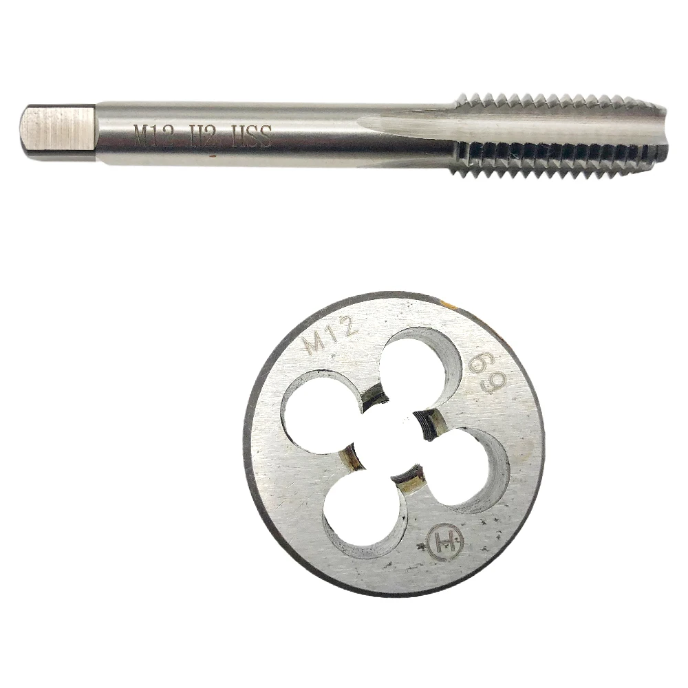 M12 x 1 75 tap and die set thread right hand threading tool m12x1 75mm